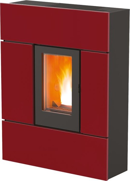 Pelletofen MCZ Ray Comfort Air UP! Maestro 2, Grundgerät mit Verkleidung Bordeaux Metall, 7,8 KW