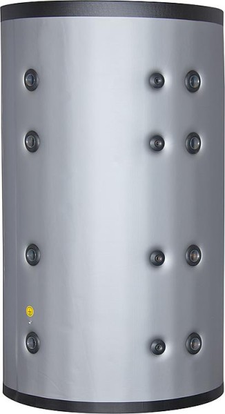 PPufferspeicher PF 1250 ohne Wärmetauscher, Inhalt 1266 Liter, Isolierung Farbe Silber