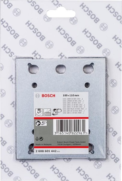 Feinschleifplatte BOSCH ohne Klettverschluss 110x100mm