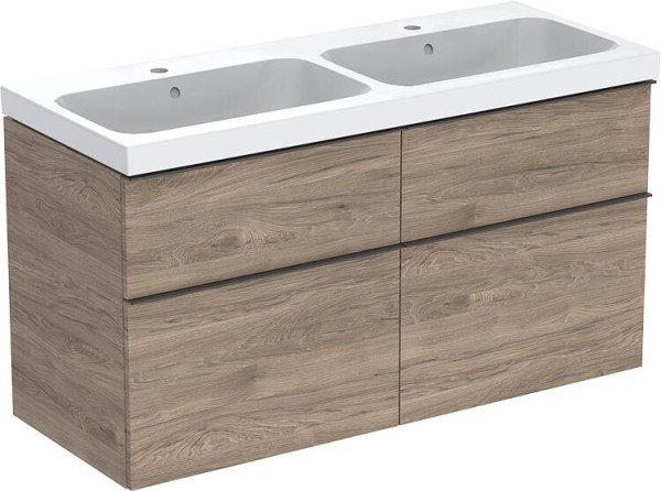 WTU+Keramik-WT Geberit iCon 1200x705x485 mm Nussbaum hickory/Griff Lava