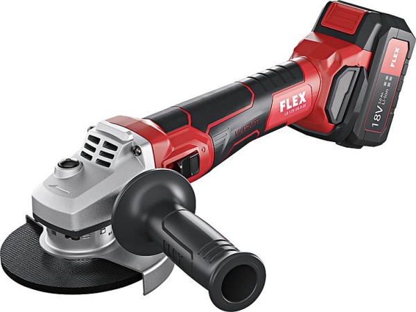 Akku-Winkelschleifer FLEX® 18 V LBE 125 18.0-EC inkl. 2 x 5,0 AH-Akku und Ladegerät