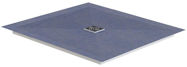 Schedel Bodenebene Duschelement extraflach 1200x1200x65mm, extraflach inkl. Dichtmanschette und Abla