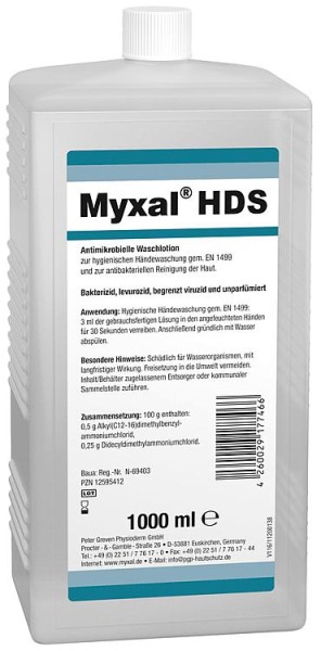 Waschlotion MYXAL HDS Antimikrobiell 1l Hartflasche