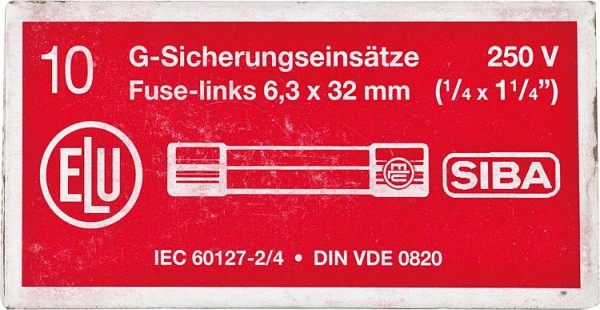 Feinsicherung flink 3,15 A 1 Beutel 10 Stück 6,3 x 32 mm