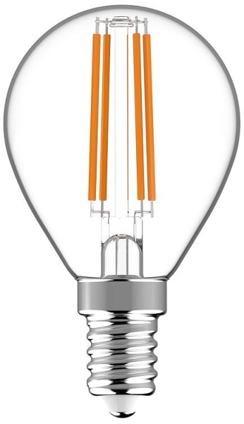 LED Filament Leuchtmittel - Tropfenlampe G45 E14 4.5W 470lm 2700K Klar 330°