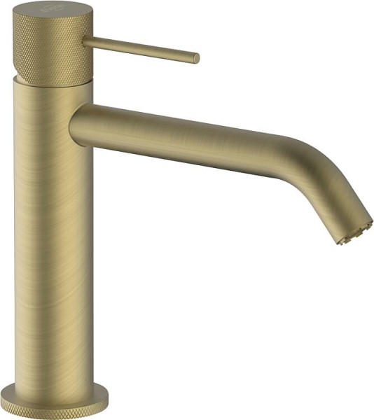 Waschtischmischer Comallo medium mit Zugstangen-Ablaufgarnitur Soft Brass