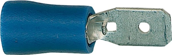 Flachstecker halbisoliert 2,5 mm², 6,3 x 0,8 mm Farbe blau, VPE = 100 Stück