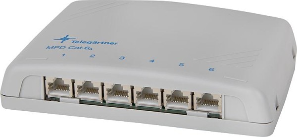 Mini-Verteiler MPD6-HS K Cat.6A(IEC), lichtgrau