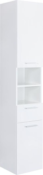 Hochschrank ESTRA 2 Türen 1 Auszug weiß Hgl. Anschlag links 350x1850x370 mm