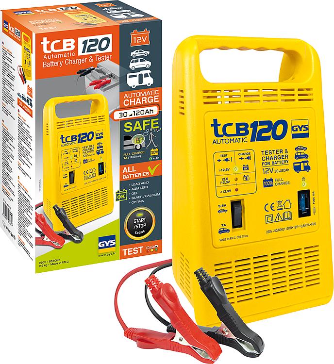 Vollautomatisches Batterielade- gerät, für 12 V Batterien, 30- 120 A/h, Typ  TCB, Winterzubehör/Batterieladegeräte, KFZ Bereich, Werkzeug