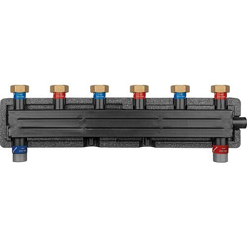 Kombiverteiler Evenes VTW 2/3 ÜWM DN20 (3/4") 2m³/h, 50 kW inkl. Halterung und Isolierung