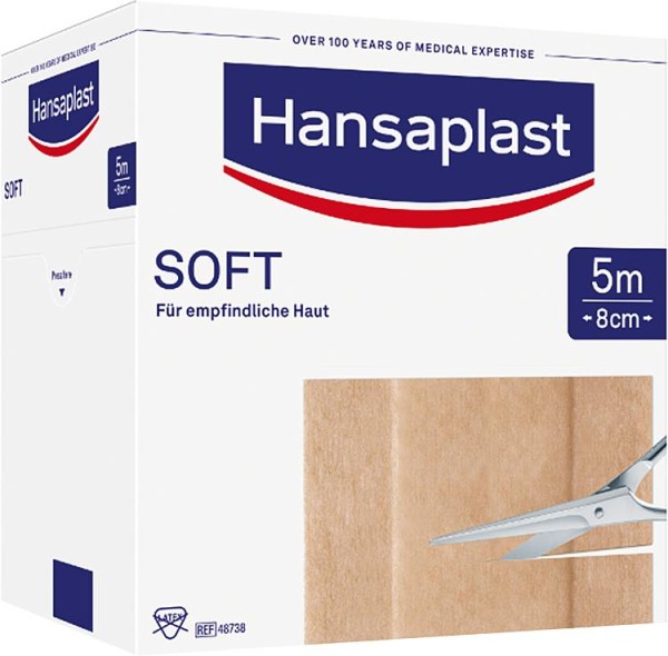 Wundpflaster Hansaplast SOFT 5 m x 8 cm