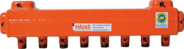 Magra Heizkreisverteiler 60/60 für 8 Heizgruppen ohne Ventile