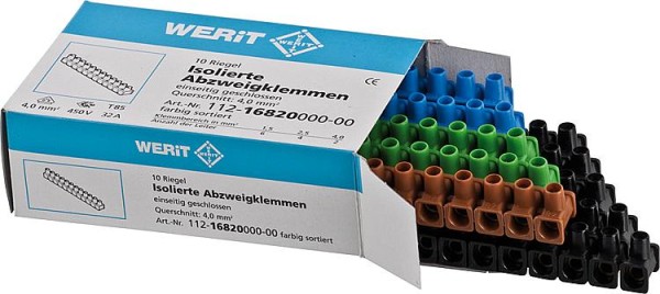 Isolierte Abzweigklemme VDE 6 x 1,5 mm² 1 Beutel 10 Stück