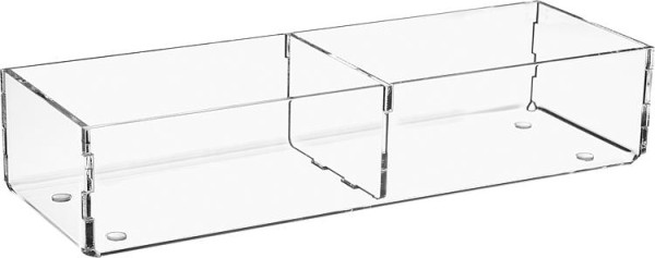 Sortierbox aus Plexiglas transparent 240x80x50mm