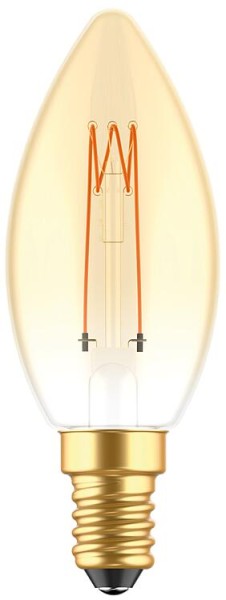 Led Deko/Vintage Leuchtmittel - Kerzenform C35 E14 2,5W 136lm 1800K Gold 330° - dimmbar