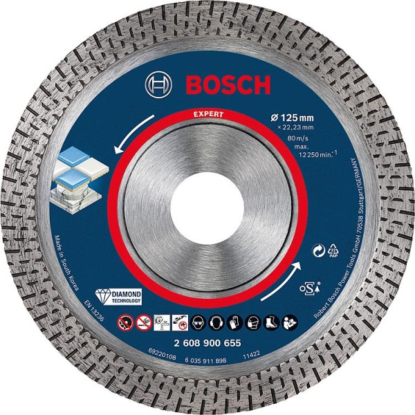 Diamanttrennscheibe BOSCH Expert HardCeramic Ø 125x22,23x1,4mm