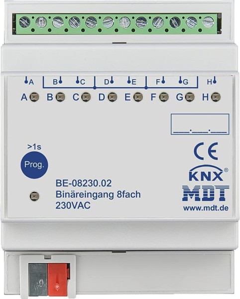 Reiheneinbaugerät MDT 8-fach Binäreingang Eingang 230V AC/DC