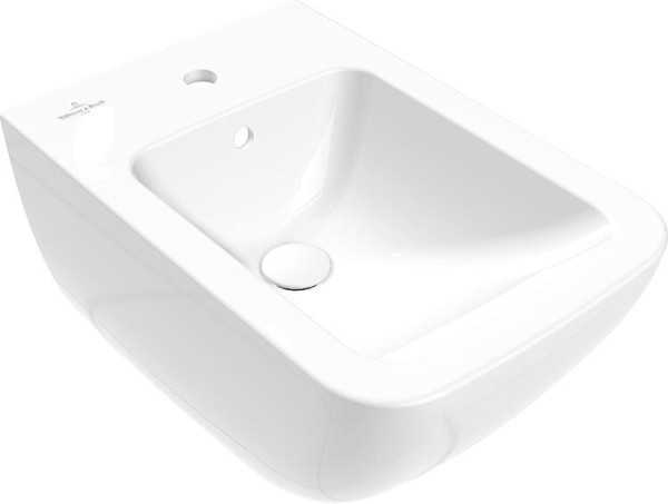 Wand-Bidet V&B Venticello, 1 Hahnloch, mit Überlauf, weiß