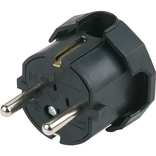 Schutzkontakt-Winkelstecker 2-polig - schwarz 16A - 250V 0512045777