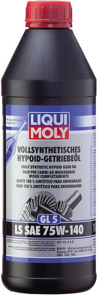 Hypoid-Getriebeöl vollsyntheti. LIQUI MOLY (GL5) 75W-140, 1l Flasche