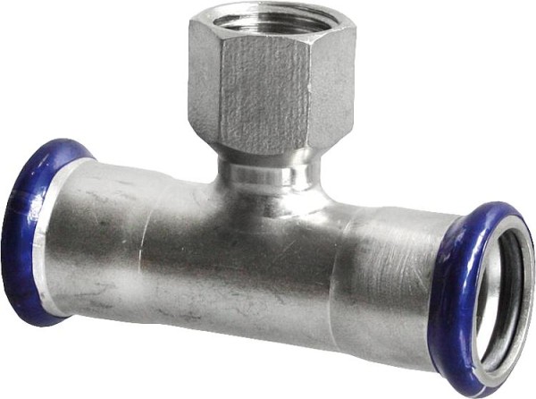 Edelstahl-Pressfitting M-Kontur T-Stück mit IG, 76,1-DN15(1/2")-76,1mm