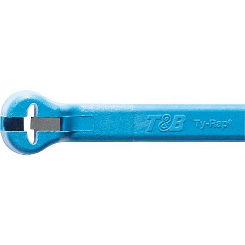 Stahlnasenkabelbinder Ty-Rap 360x4,8mm, Farbe: Hellblau VPE: 100 Stück, detektierbar