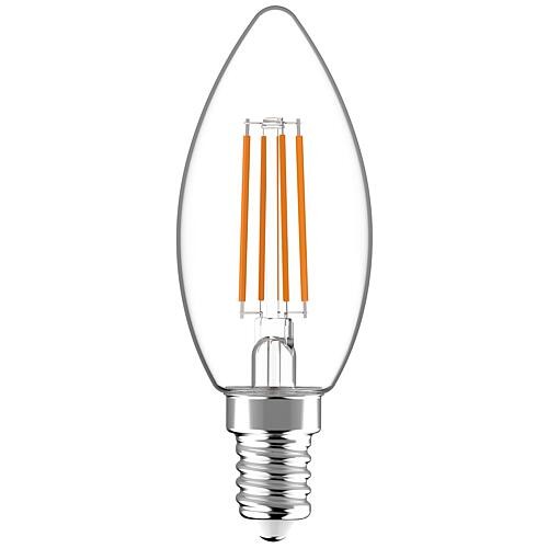 LED Filament Leuchtmittel - Kerze C35 E14 4.5W 470lm 2700K Klar 330° dimmbar 620154