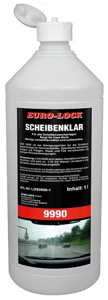 Scheibenwaschkonzentrat (Sommer) EURO-LOCK Scheibenklar LOS 9990, 1l Flasche