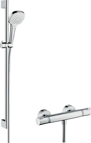 Brausethermostat-Set Hansgrohe Croma Select E Vario Brausestange 900 mm, Handbrause Ø 110 mm und Bra