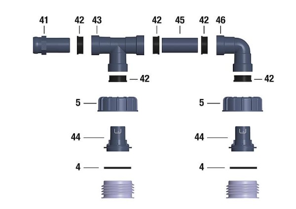 Entlüftungsleitung Schütz 1000-2000 Liter, Länge 690mm