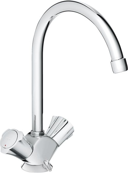 2-Griff Spültischmischer Grohe Costa ND Schwenkauslauf Ausladung 182 mm chrom