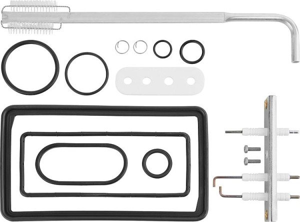 Wartungs Set Buderus 873770990 Zündelektrode Brennerdichtung Reinigungsbürste Junkers