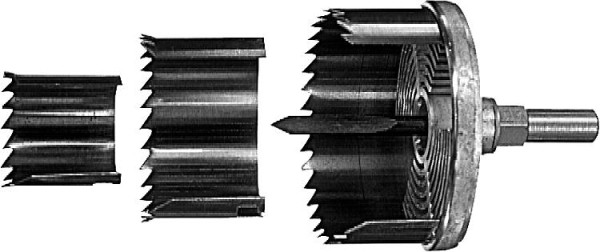 Lochsägen-Set BOSCH 8-teilig für Holz d 25,32,38,44,51,57,63 und 68mm