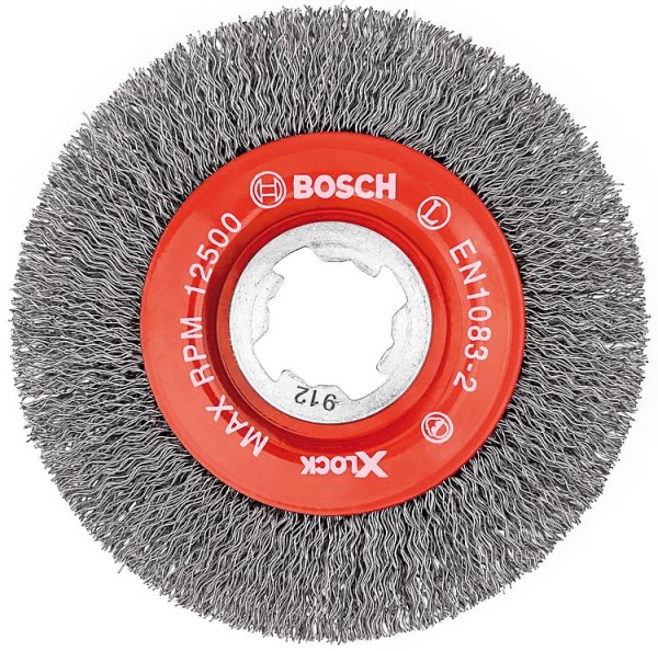 Rundbürste BOSCH® mit X - Lock Aufnahme Ø 115 mm 0,3 mm Stahldraht