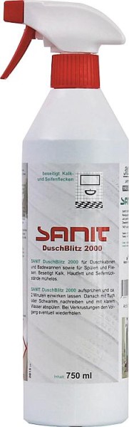 Duschkabinen-Reiniger SANIT DuschBlitz 2000, 750ml Nachfüllflasche