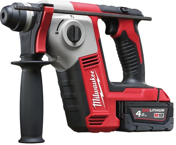 Akku-Bohrhammer Milwaukee M18BH-402C, 18V mit 2x 4,0 Ah Akkus und Ladegerät