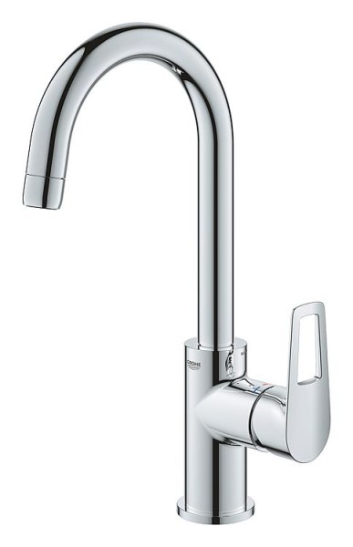 Waschtischmischer Grohe Bauloop, L-Size, chrom PushOpen-Ablauf