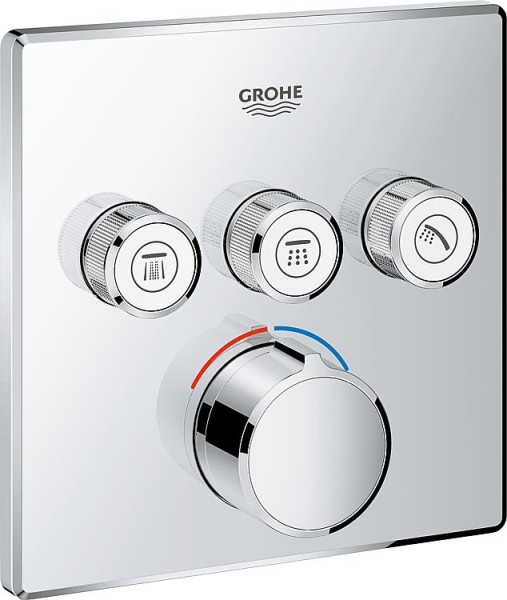 UP-Mischer Grohe SmartControl chrom mit 3 Absperrventilen