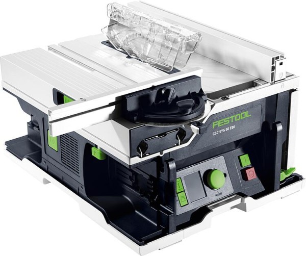 Akku-Tischkreissäge Festool CSC SYS 50 EBI-Basic, 2 x 18 V, ohne Akku und Ladegerät, 15 kg