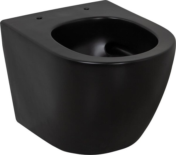 Combi-Pack Arax Wand-Tiefspül WC Spülrandlos mit Silent Flush 370x370x485mm +WC-Sitz schwarz matt