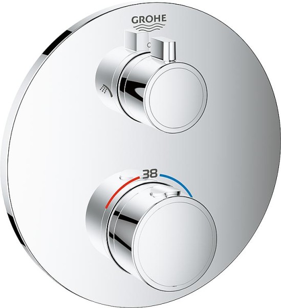 UP Brausethermostat Grohe Grohtherm Rosette Ø 158 mm chrom rund