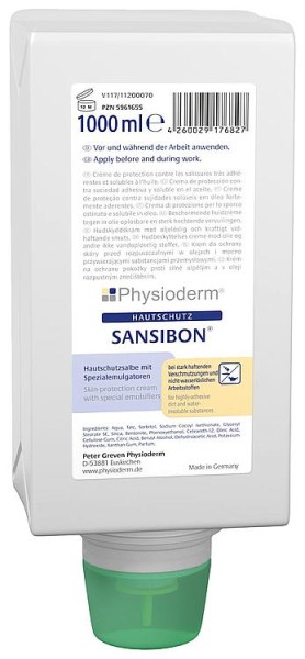 Handschutzcreme Physioderm Sansibon 1l Varioflasche