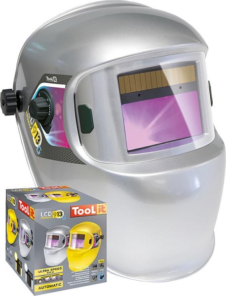 Schweißschutzhelm LCD Promax 9/13 G, silber