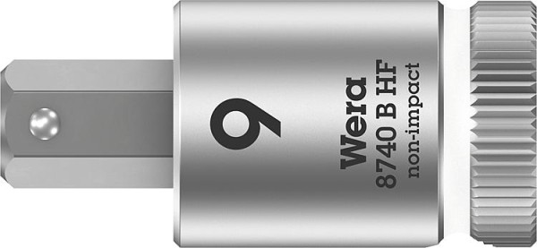 Knarreneinsatz WERA 8740 B HF Innensechskant 9mm Länge 38,5mm Antrieb 9,52mm 3/8"