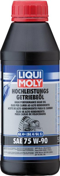 Hochleistungs-Getriebeöl LIQUI MOLY (GL4+) SAE 75W-90 500ml Flasche