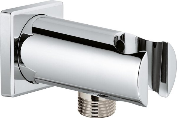 Wandanschlussbogen Grohe Rainshower mit Brausehalter, chrom eckig