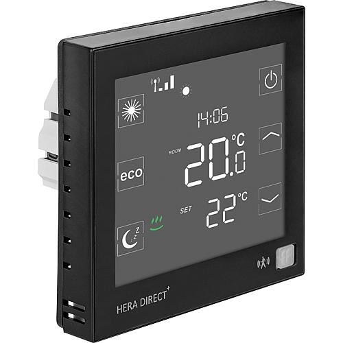 Funk-Raumthermostat Hera Direkt+, 230V, schwarz, passend für Hera+ Primus/Extensia PRO