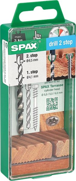 Stufenbohrer SPAX® Bohrung 4,1mm und 6,5mm Senkung