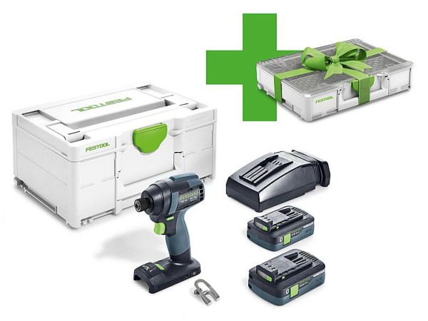 Akku-Schlagschrauber Festool 18V TID 18 HPC 4,0 I-Plus mit 2x 4,0 Ah Akku und Ladegerät inkl. Systai